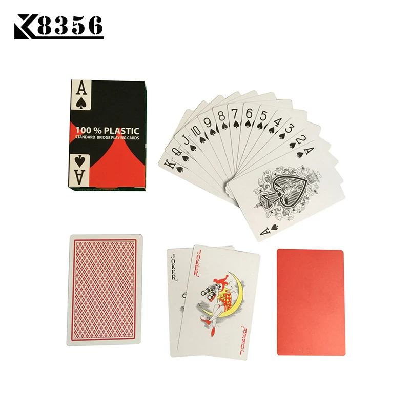 K8356 Новые горячие Baccarat Texas Hold'em ПВХ пластиковые игральные карты водонепроницаемые атласные для покера карточная доска мост игра 2,28*3,46 дюймов