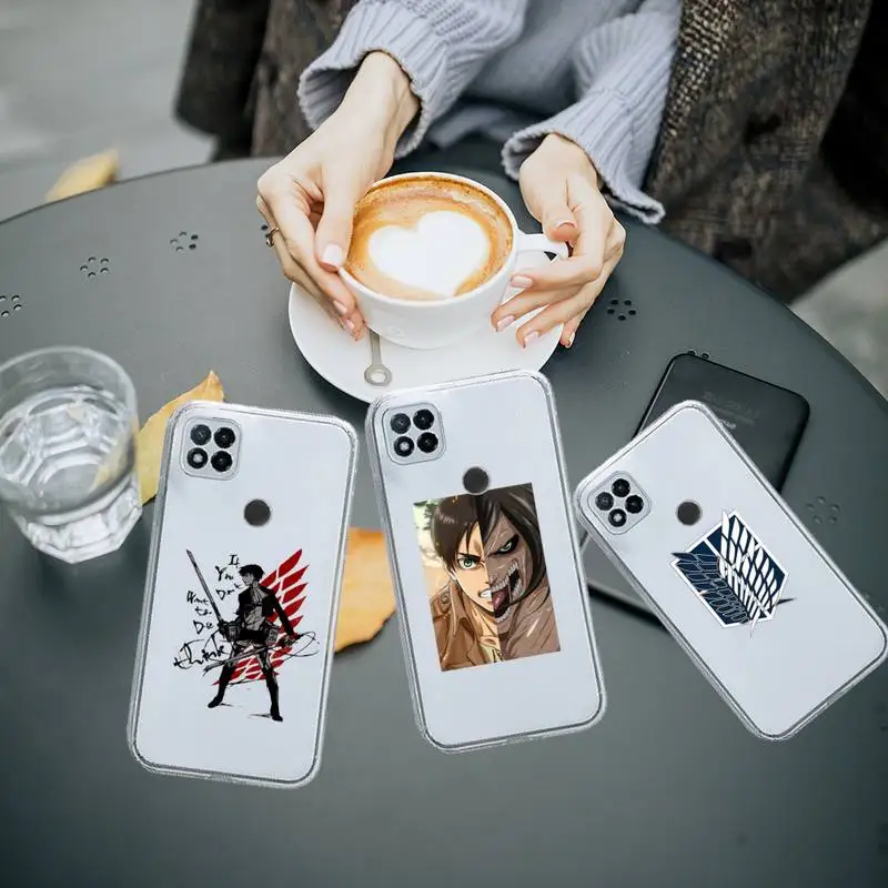

Japan anime Attack On Titan Phone Case Transparent for Xiaomi redmi note 5 7 8 9 10 11 t S A lite pro high quality funda