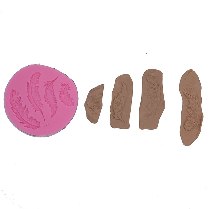 Силиконовые формы для глины перья сахар торта сделай сам форма мастики гипса