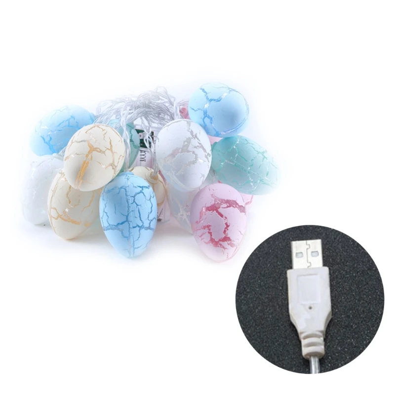 

1.5M LED Easter Eggs Decoration 1Pcs Colorful Crack Eggs LED Lights String Easter Decoration For Home Kids Holiday Gifts