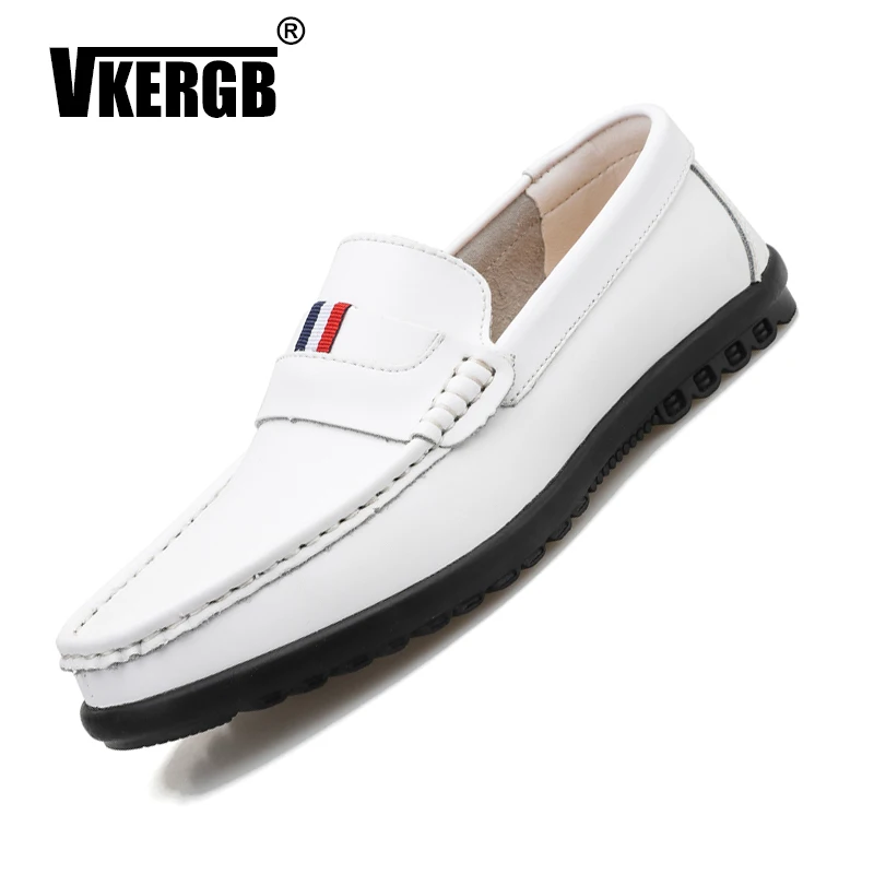 

Men's white leather shoes Korean business dress men's shoes new spring and summer British casual leather shoes driving overshoes
