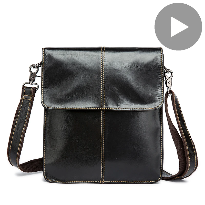 genuine leather messenger shoulder women men bag crossbody cross briefcase office business work for handbag male tablet document free global shipping