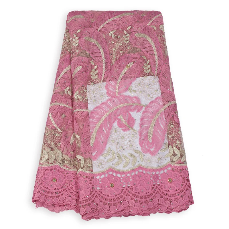 Bestway новейший Королевский синий африканский тюль кружевная ткань цветок лист