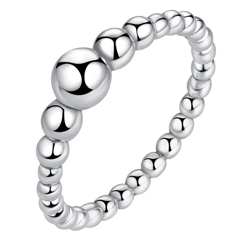 BELAWANG Authentic 925 Sterling Silver Stackable Round Geometric Finger Rings for Women Wedding Original Silver Jewelry - Цвет основного камня: YJ1292