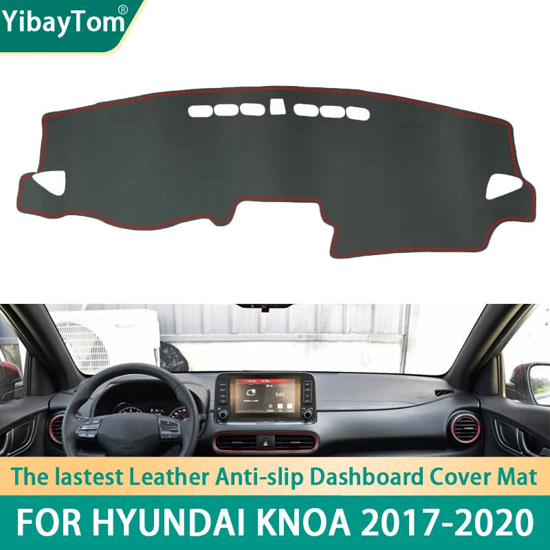 

High Rank Durable Excellent PU Leather Dashboard Anit-slip Anti-UV Protective mat For Hyundai Knoa 2017-2020 accessories