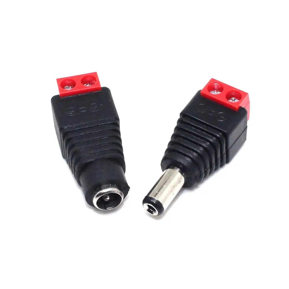 10 шт 12V 5 5x2 1mm DC Мощность мужской/женский разъем адаптера для CCTV один цвет