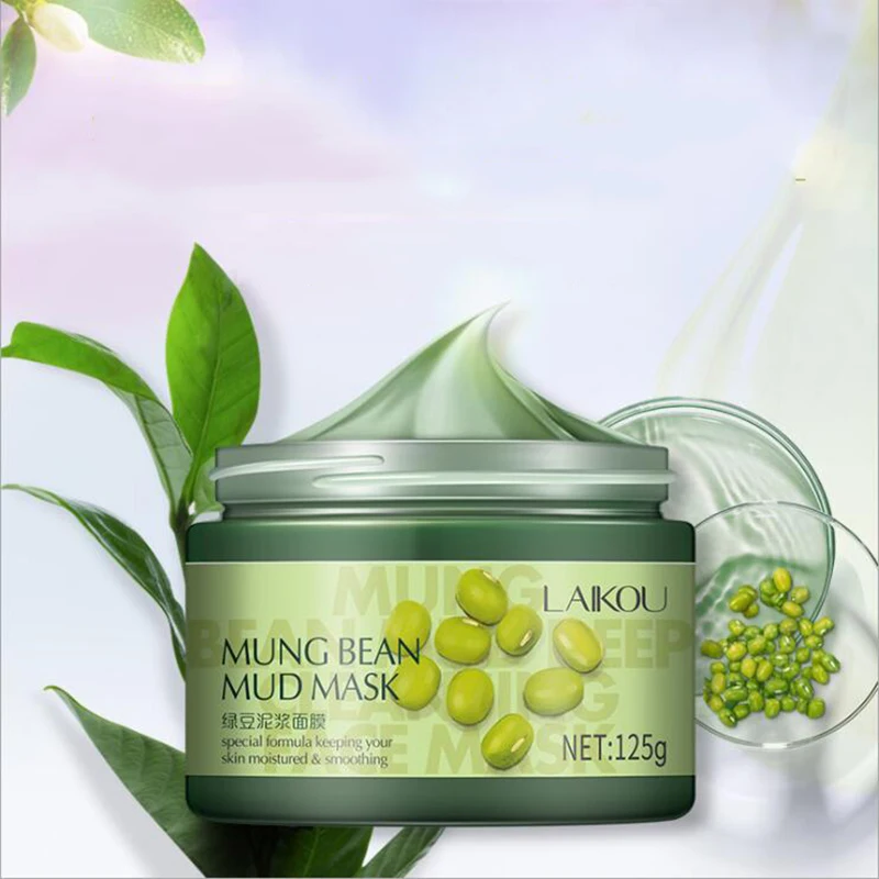 

Mung bean mud mask mud 125 g mild clean moisturizing oil control oil washing green bean mud film