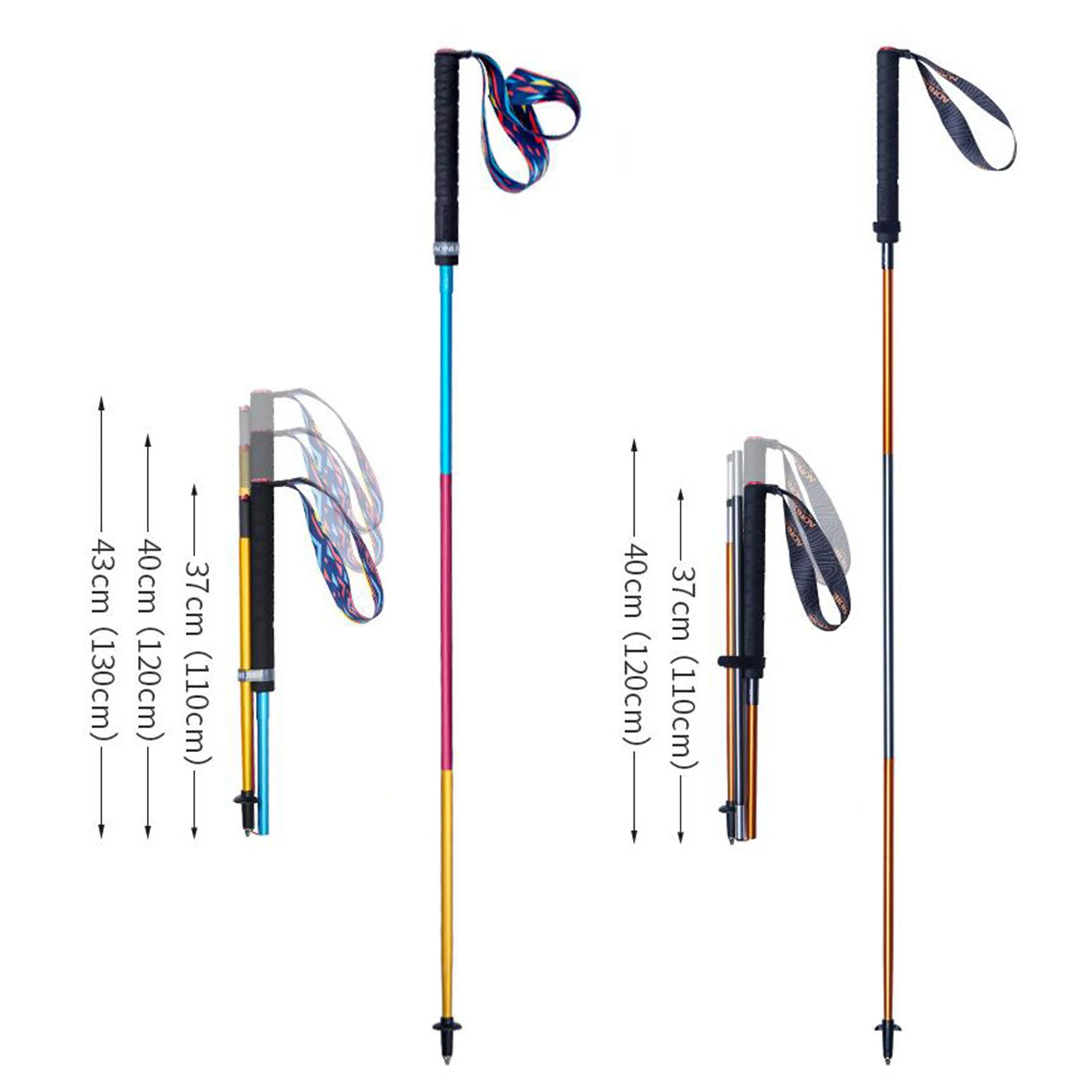 

Walking Trekking Poles Hiking Sticks - Ultralight, Collapsible, Adjustable