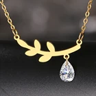 Ожерелья из нержавеющей стали, очаровательные аксессуары с цепочкой в виде листа, чокер, изящное ожерелье для женщин, ювелирные изделия, подарки для вечеринок