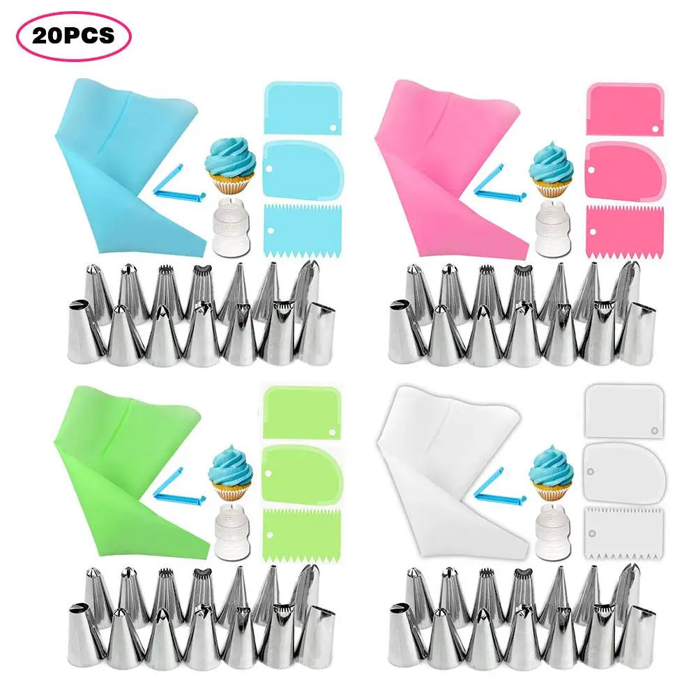 20 шт. силиконовые кондитерского мешка советы Кухня DIY глазировки крем