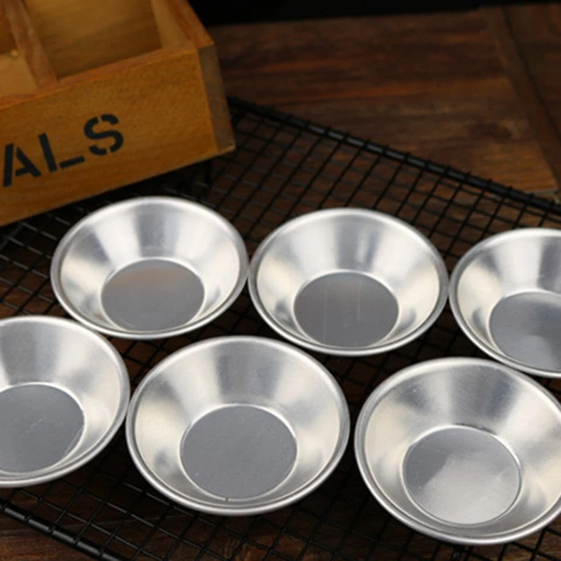 

Cupcake Alloy Egg Tart 24Pcs Mold Non-Stick Reusable Aluminum Cake Cookie Pudding Mould Baking Bakeware Tool