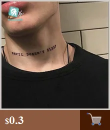 Rocooart Wholesale 10PCS Temporary Tattoo Sticker Robotic Arm and English Letter Design Waterproof Men Body Art Tatoo