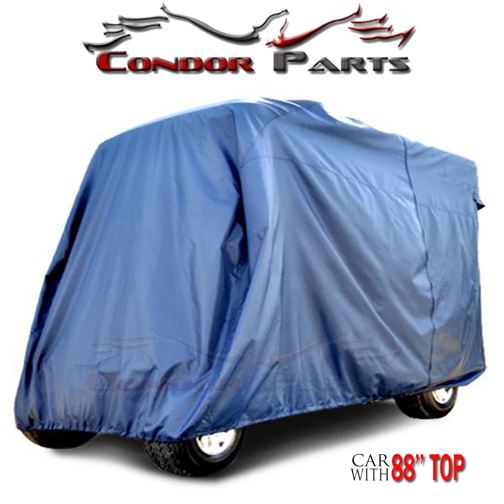 

Condor Parts - Universal Golf Cart Cover, The Storage Cover With Water Resistant Oxford Fabric. Fits Carts With 88'' Top. Blue