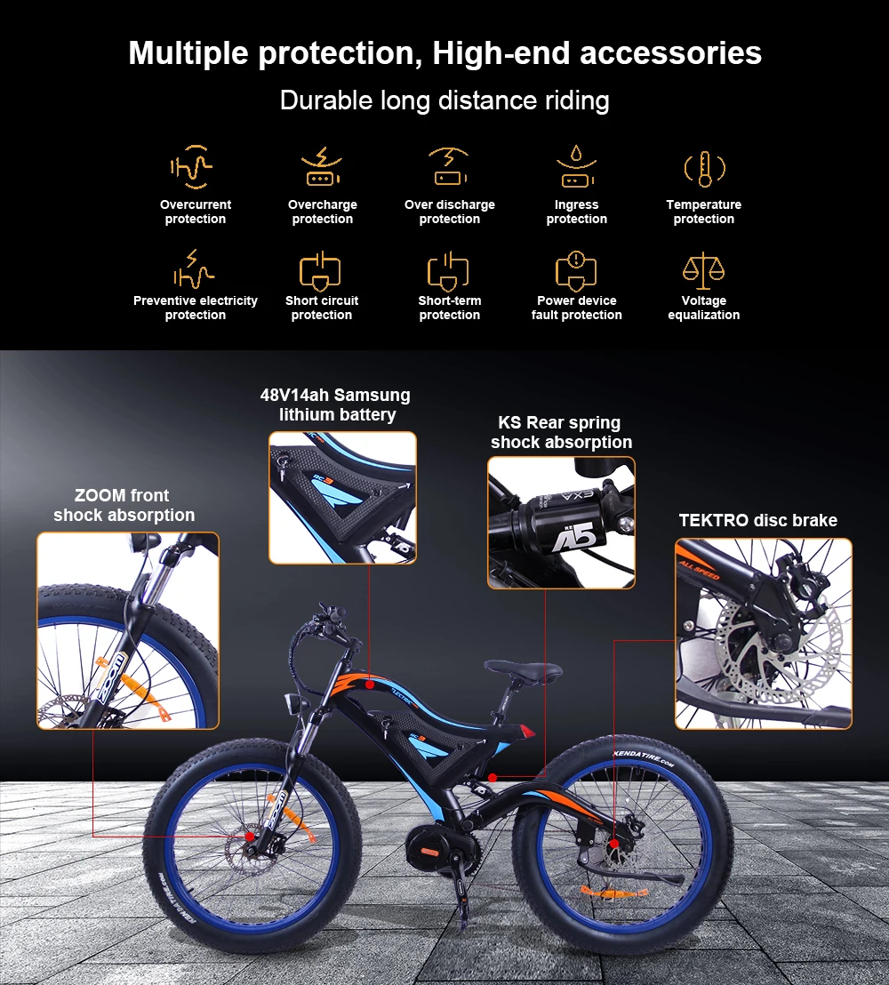 EZBIKE 26 дюймов 1000 Вт мотор электрический велосипед 48 В литиевая батарея электрический горный велосипед электрический Снежный велосипед e велосипед fat tire