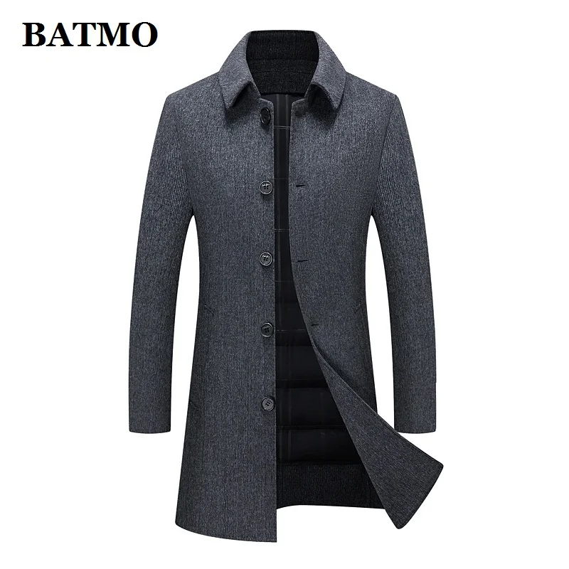 

BATMO 2021 new arrival autumn&winter 90% white duck down liner trench coat men,mens overcoat,plus-size M-XXXL 1865