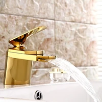 bathroom basin faucets brass sink mixer tap hot cold single handle deck mounted lavatory crane tap chromegold free shipping