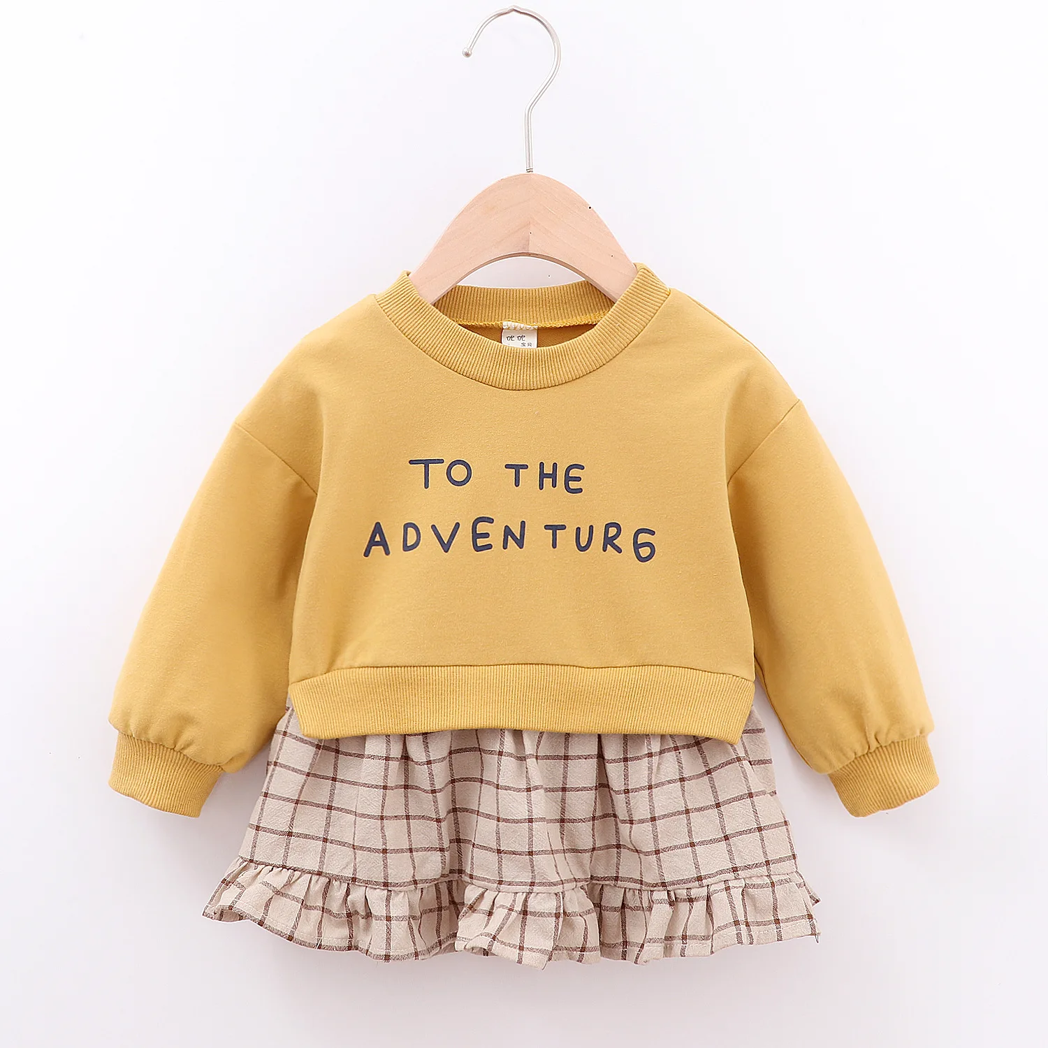 

Baby Sweatshirt Dress 2019 New Spring Fall Infant Girls Clothes Letter Prints O-neck Casual Newborns Clothing Baby Dresses