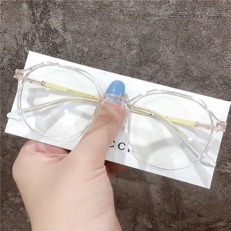 

Anti Blue Light Myopia Glasses Women Men Irregular Round Eyeglasses Prescription Finished Shortsighted Eyewear -1.0-1.5-2.0-4.0