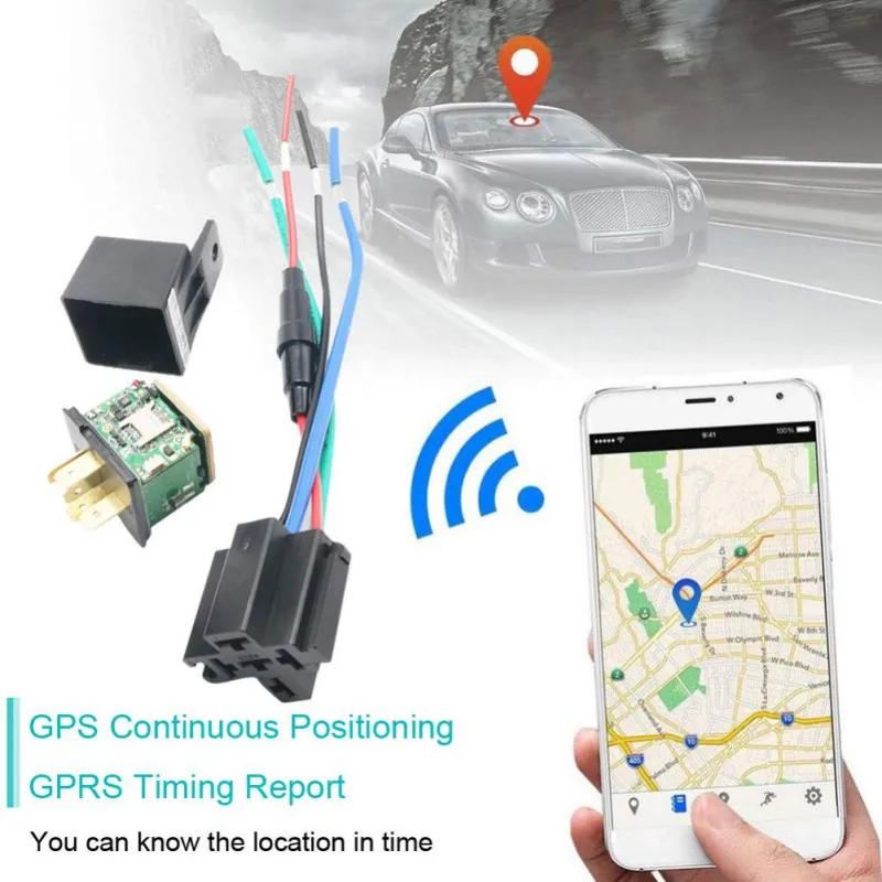 Автомобильный трекер реле GPS трекера отключение топлива скрытый дизайн