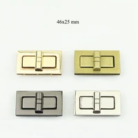 2pcs 46mm metal twist turn lock snap clasps purse for bag part accessories diy handmade closure hasp hardware buckle with screw