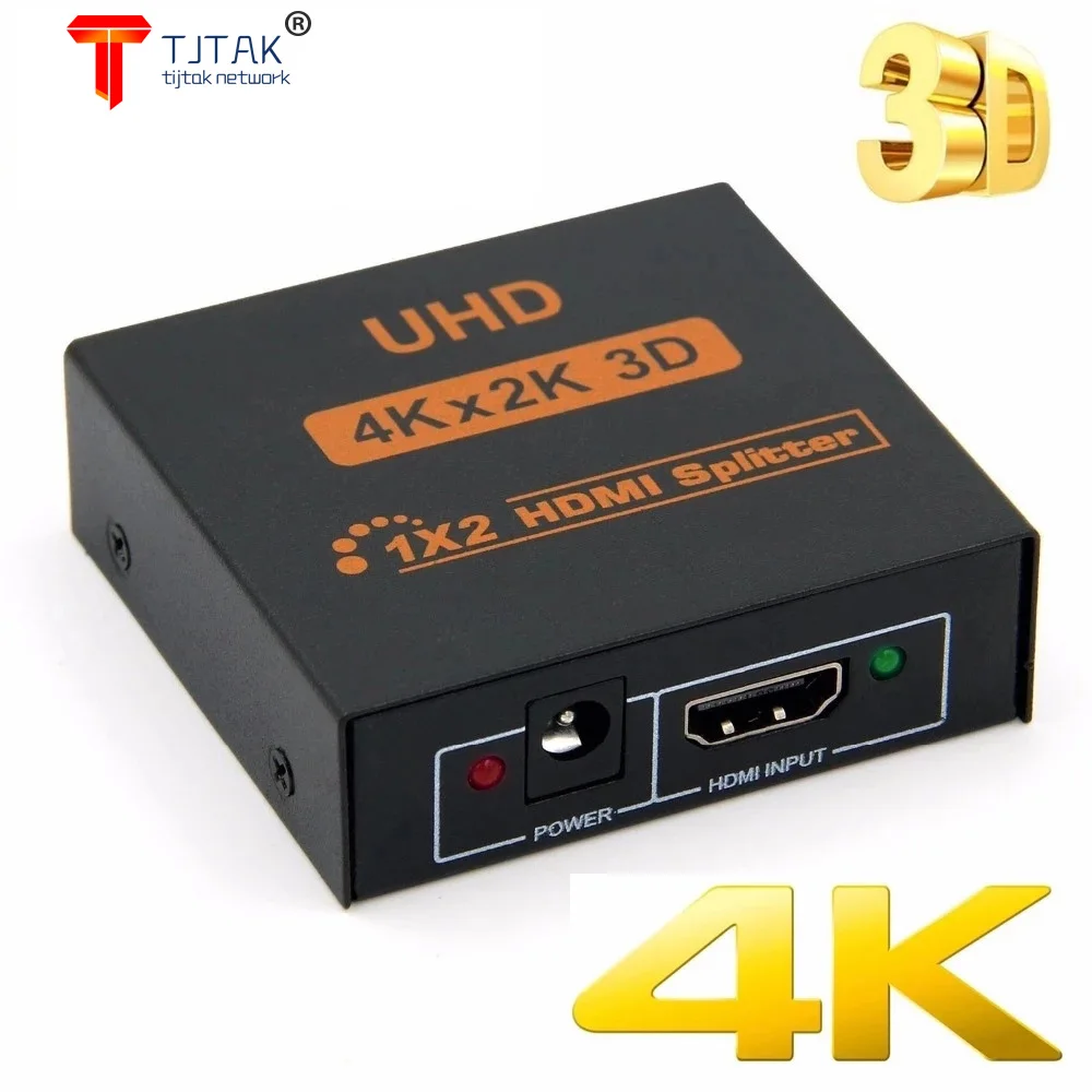 4K HDMI Divisor complehd 1080P видео переключатель 1x2 1x4 разделитель 1 em 2 внешний усилитель для