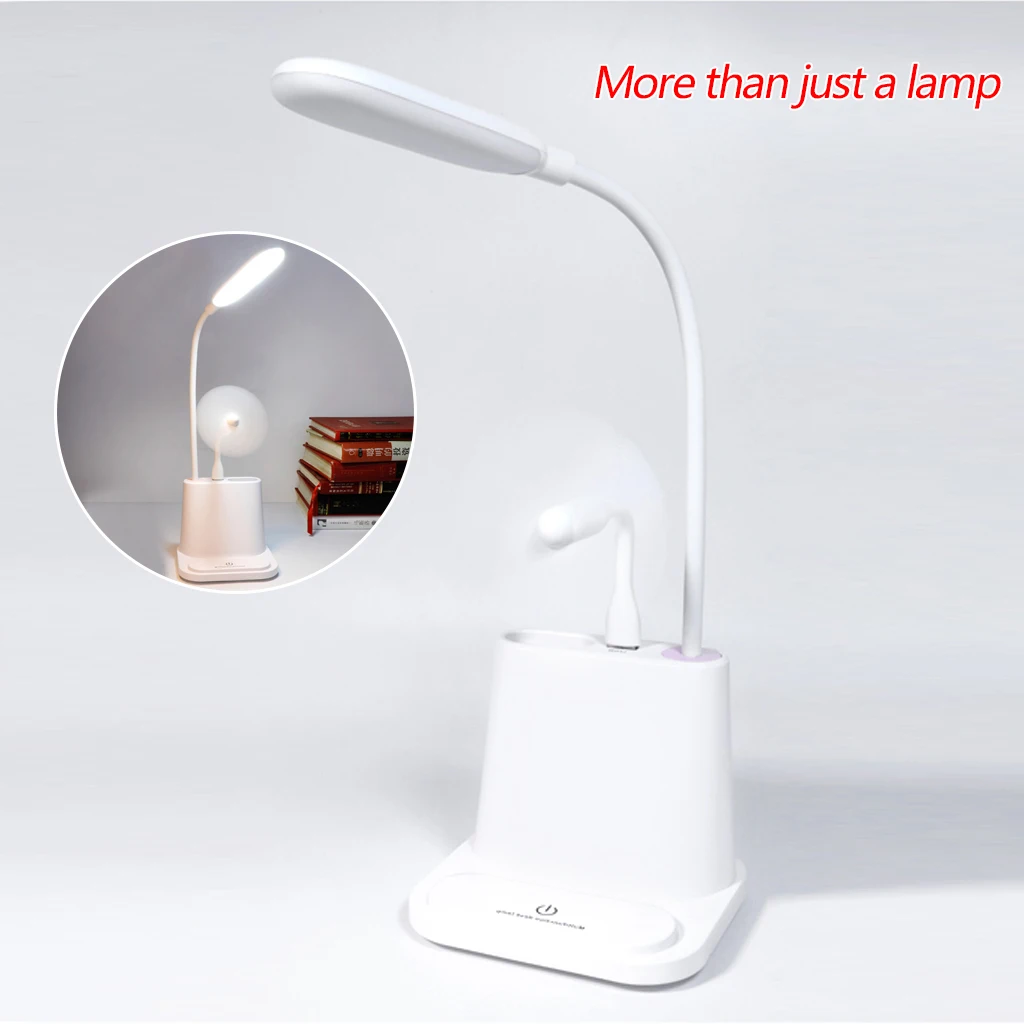 Сенсорная настольная лампа DimmableTable для учебы перезаряжаемый светодиодный