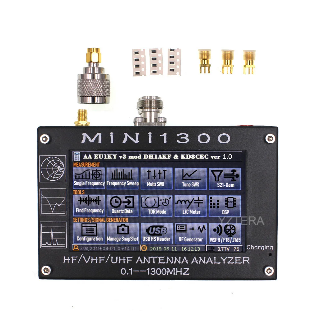 Mini1300 4.3" LCD 0.1-1300MHz HF/VHF/UHF ANT SWR Antenna Analyzer Meter Tester | Мобильные телефоны и аксессуары