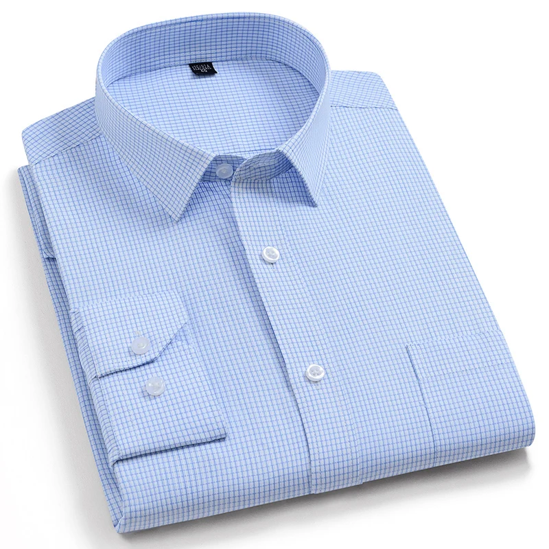 

Quality 100% Cotton Plaid male smart casual shirts fashion long sleeve turn down collar comfortable men apparel