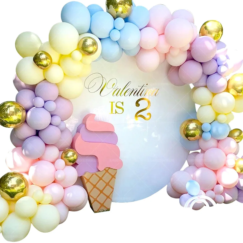 

122Pcs Macaroon Balloons Garland Birthday Party Balloon Arch Children Candy Festive Party Supplies Wedding Decor Baby Shower