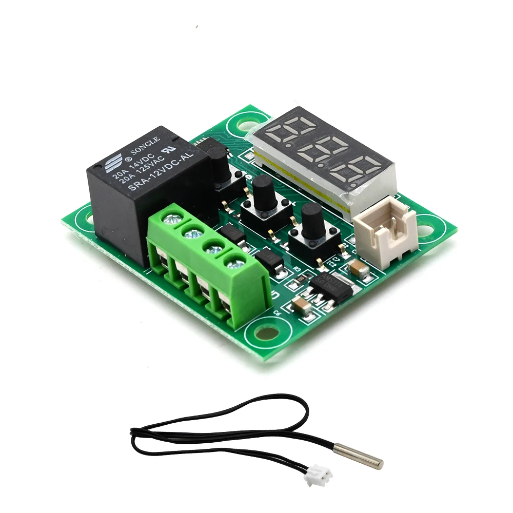 Синий W1209 DC 12V светодиодный цифровой термостат термо контроллер переключатель