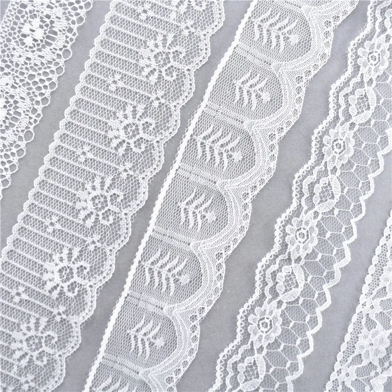 2020 Горячая 10 ярдов 38 видов белые африканские кружевные тканевые ленты для