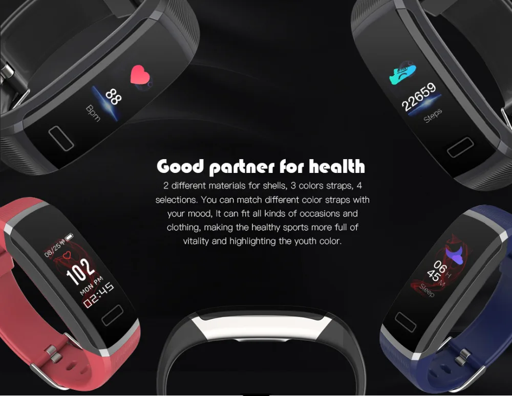 Wearpai FitnessTracker умные часы для мужчин и женщин HeartRate Монитор калорий шагомер Водонепроницаемые спортивные наручные часы для Android и IOS