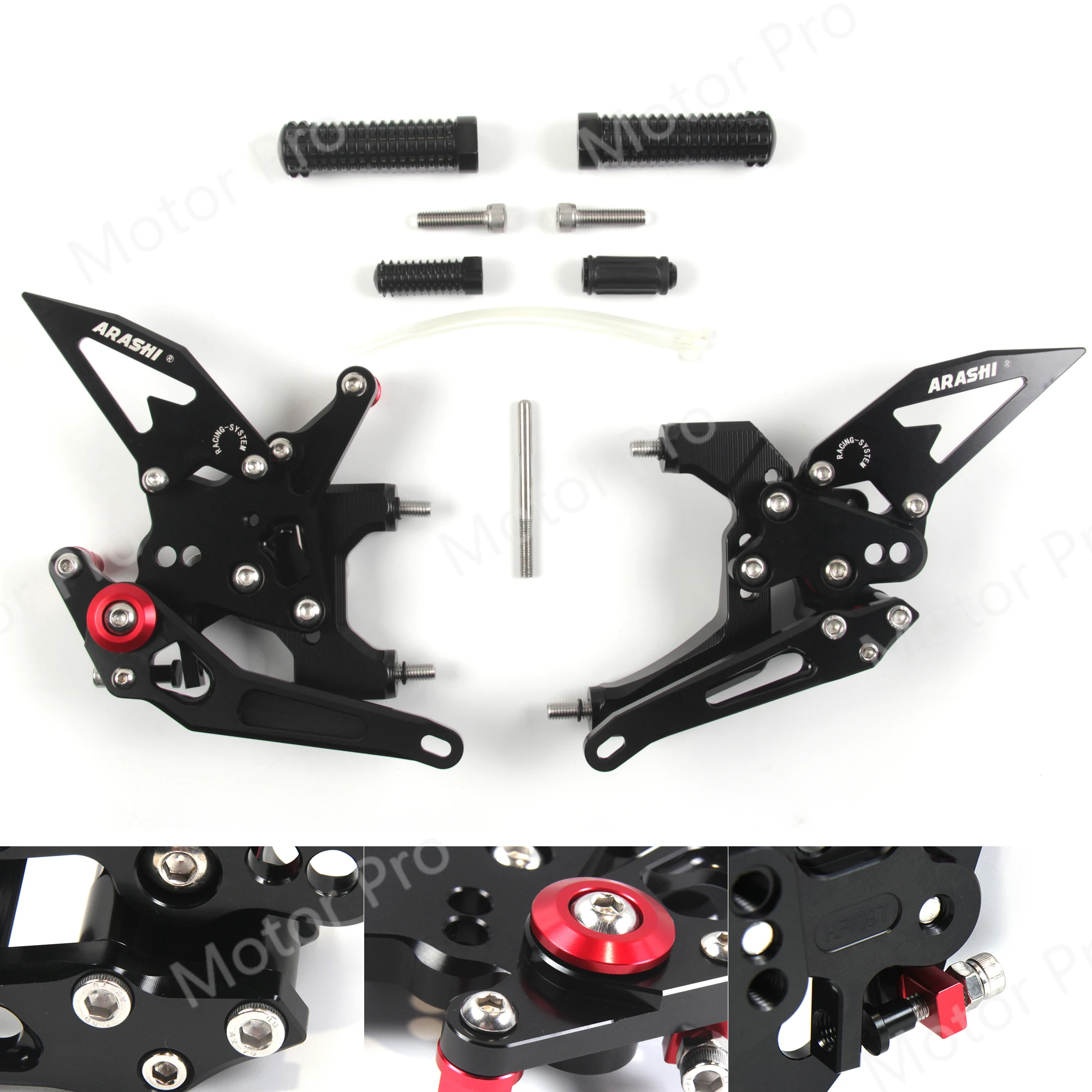 Adjustable Footrests For Ducati 959 Panigale 2016 - 2019 Motorcycle Accessories Foot Peg Rest Rearsets Pedal CNC Aluminum BLACK |
