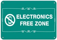 2566 metal signselectronics free zone business sign no cell phones road sign business sign metal warning and logo decoration