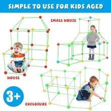 Kids Construction Fort Building Castles Tunnels Tents Kit DIY 3D Magination Cultivation Play House Assemble Toys Factory Price