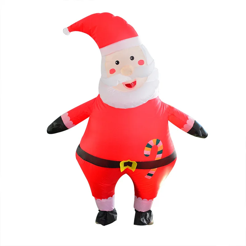 

Взрослые рождественские надувные костюмы Санта-Клауса для женщин и мужчин, косплей на Хэллоуин, мультяшная кукла-талисман, наряд для вечеве...