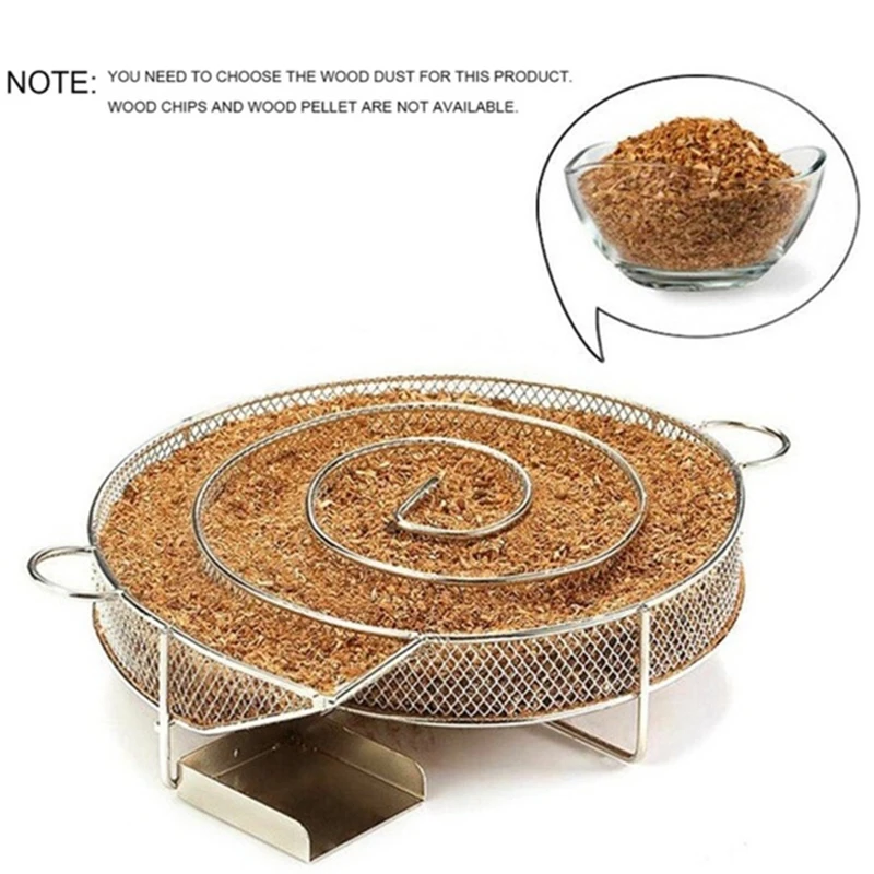 Hot Cold Smoke Generator for BBQ Grill or Smoker Wood Dust and Smoking Salmon Meat Burn Stainless Cooking Bbq Tools | Дом и сад