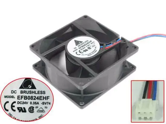 Вентилятор охлаждения сервера Delta Electronics EFB0824EHF SV74 DC 24 в 0 35 а 80x80x32 мм|square fan|server fandc 24v