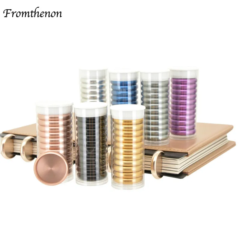 

Fromthenon Metal Expander Discs Rings for Happy Planners Letter or Junior Size Notebook Discbound Ring Scrapbooking Supplies
