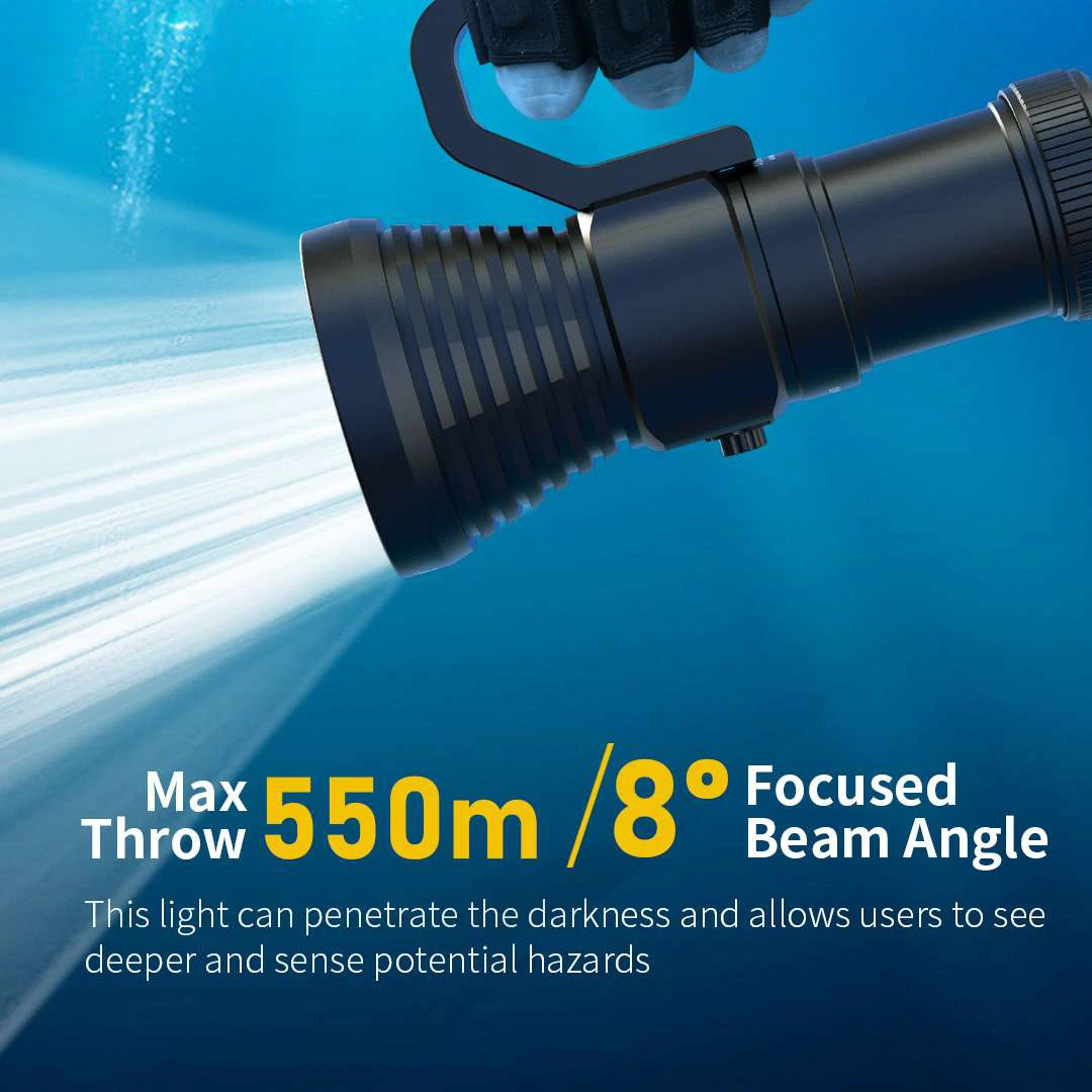 XTAR IPX8 водонепроницаемый фонарь для дайвинга D28 3600 супер яркий светодиодный