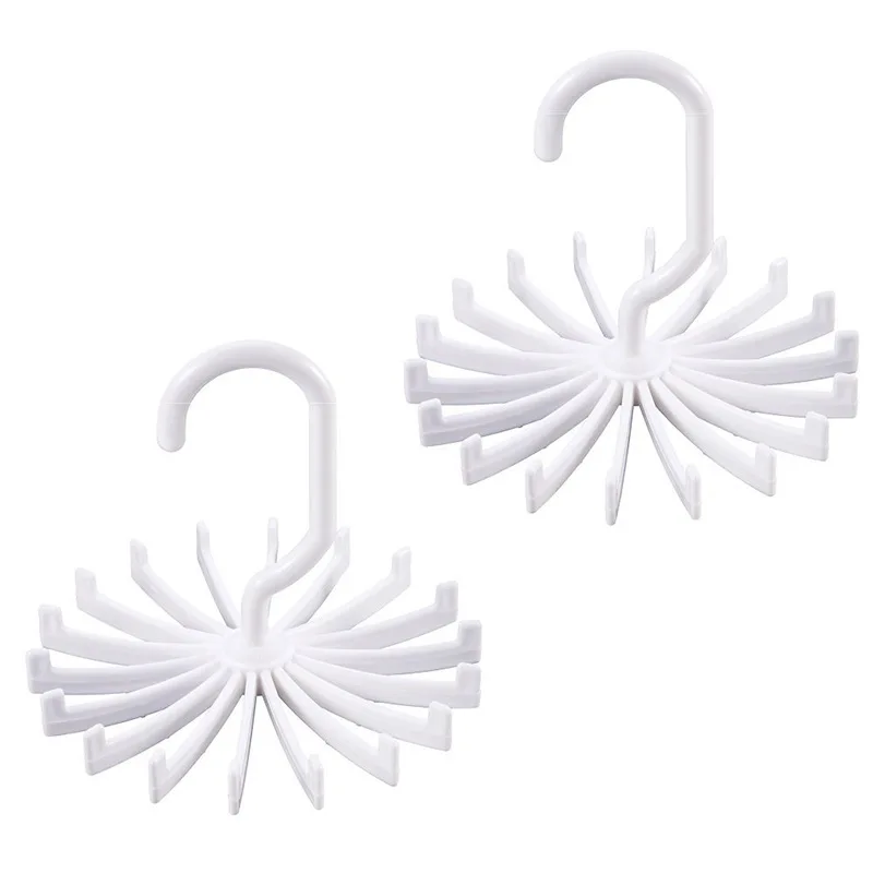 Лидер продаж мини пластиковая вешалка для галстуков 20 ремней шарфов вращающийся