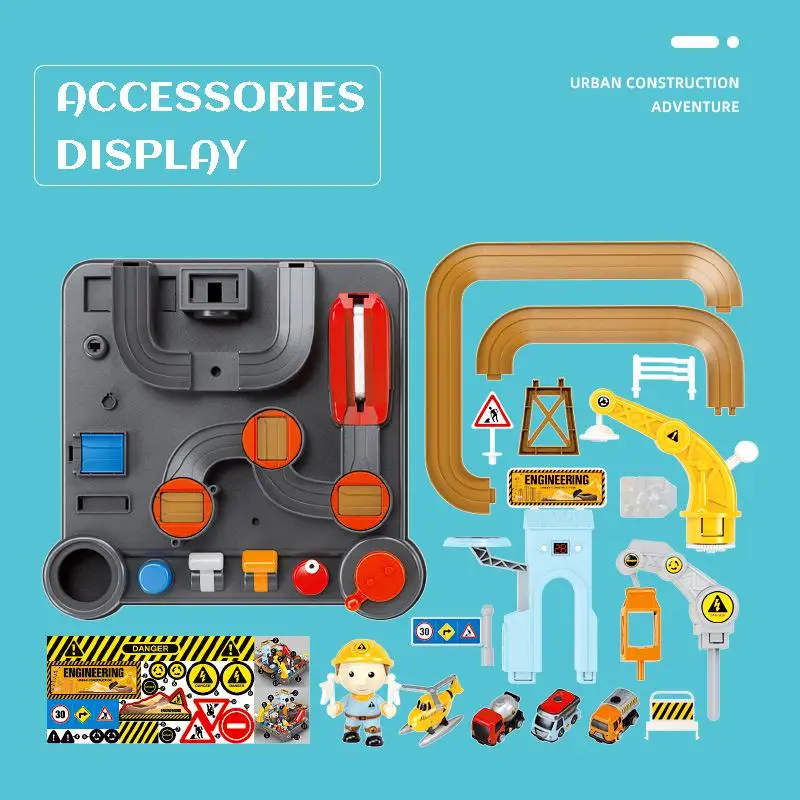 Детские трековые игрушки автомобиль проходит через большое приключение инерция