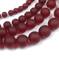 smooth garnet red crystal glass round loose beads 4 6 8 10 12 mm for 15 strand jewelry making diy bracelet necklace wholesale