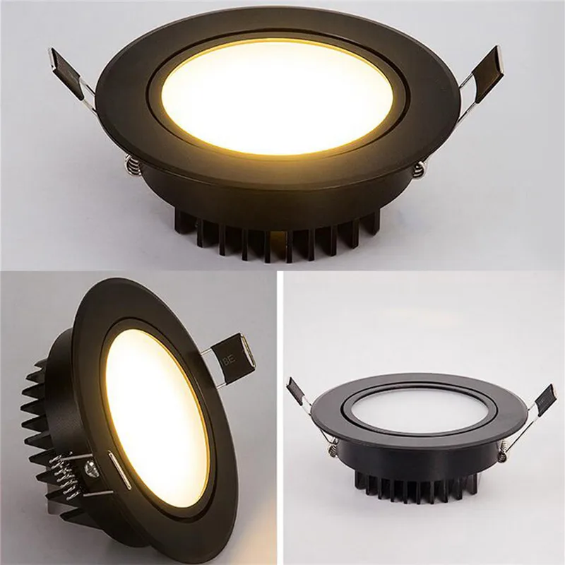 

Dimmable LED COB Spotlight Ceiling lamp AC85-265V 5W 7W 9W 12W 15W 18W 20W Aluminum Recessed Downlights Round led Panel Light