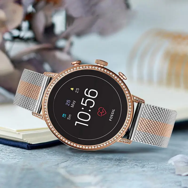 Ремешок для часов Milanese из нержавеющей стали Fossil Women's Gen 4 Venture HR/women's Sport / 3 Q