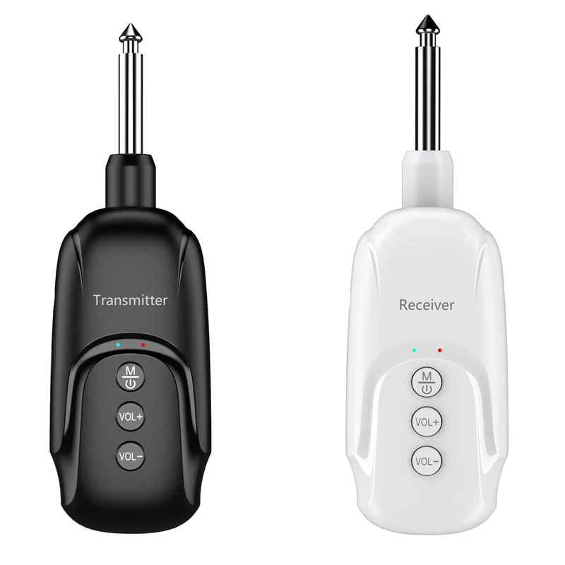 

2.4GHZ Wireless Guitar System Audio Guitar Transmitter Receiver,Rechargeable 24 Channels Transmitter Receiver for Guitar