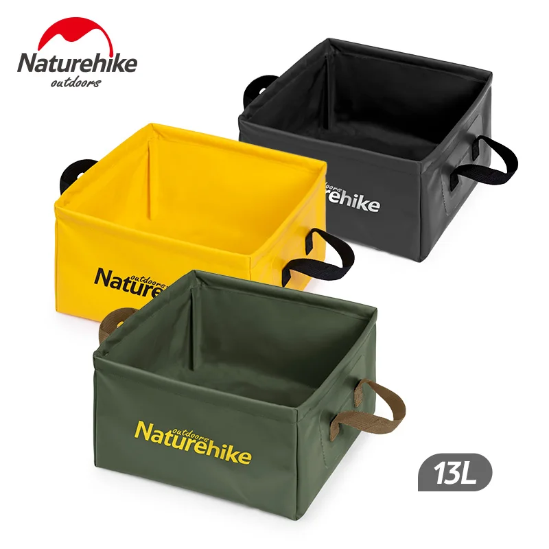 

Naturehike NH19SJ007 Folding Wash Basin 13L Collapsible Water Bucket Sink Container Pail Compact Portable Square Pack Camping