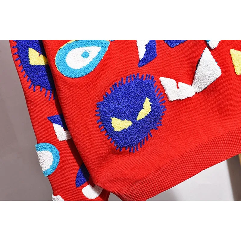 

Red Casual Knitted Tracksuit Outfits Women Autumn O Neck Long Sleeve Sweater Long Pencil Pant 2pcs Sets Female Knit Sports suit