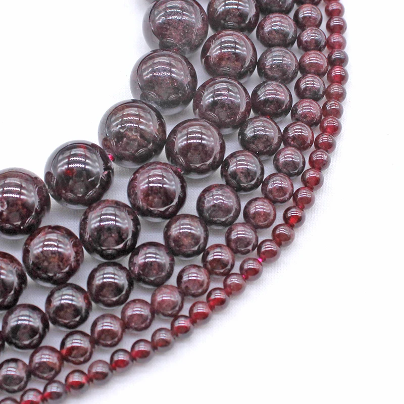 Натуральный камень темно красный гранет круглые свободные бусины 15 &quotпрядь 4 6 8 10