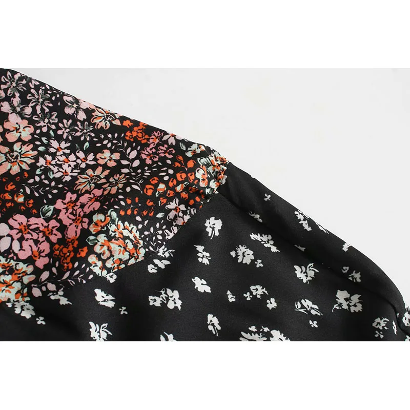 Женская блузка za 2019 модные женские топы и блузки с цветочным принтом в стиле